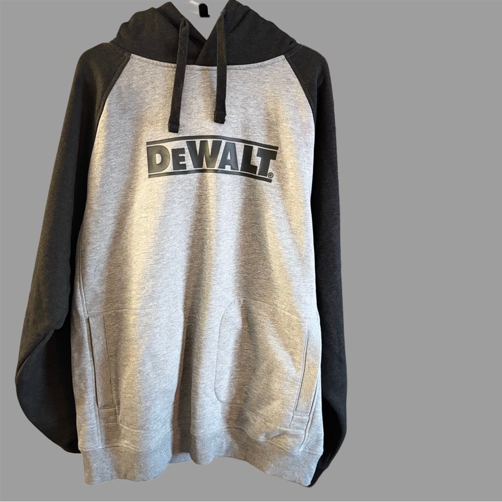Gray and Black Pullover Hoodie Sweatshirt